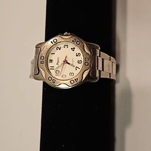 Polini Silver Tone Quartz Wrist Watch